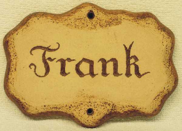 Namensschild, Klingelschild, Frank