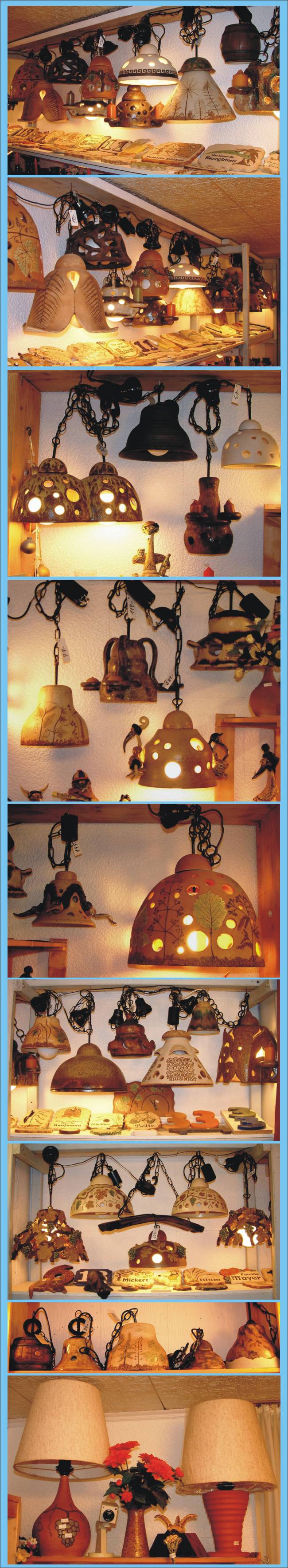 Keramiklampen, Keramikleuchten, Lampen aus Ton, Lampen aus Keramik, Tonlampen, Tonleuchten, Leuchten aus Ton